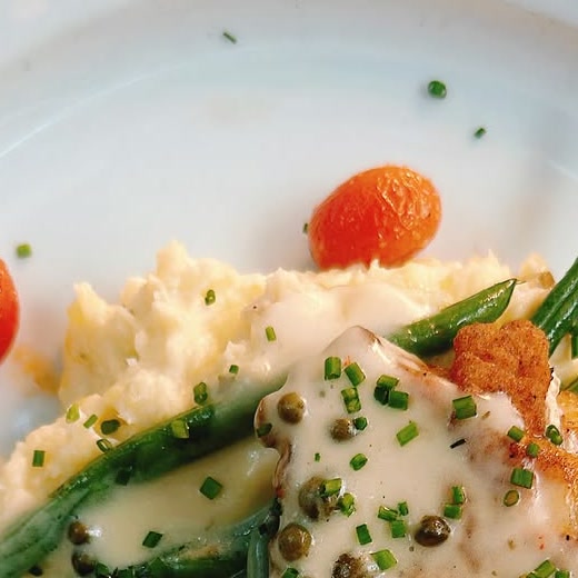 Mahi Piccata with lemon caper butter